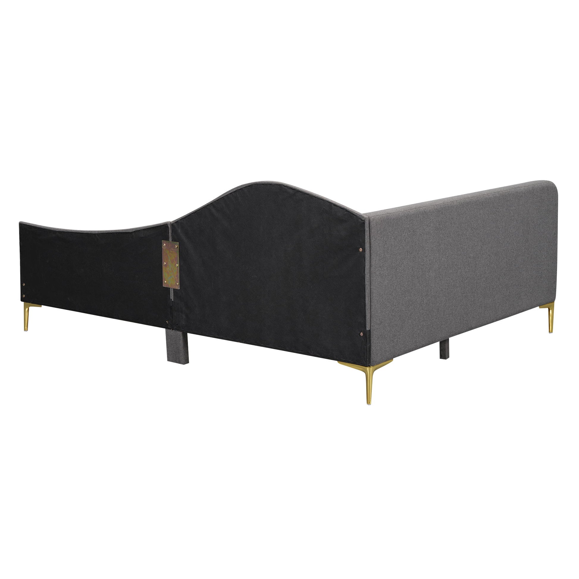 Upholstered Daybed With Headboard And Armrest, Support Legs - The Sleep Loft - Online Mattress Showroom NYC