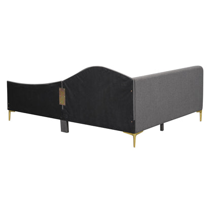 Upholstered Daybed With Headboard And Armrest, Support Legs - The Sleep Loft - Online Mattress Showroom NYC