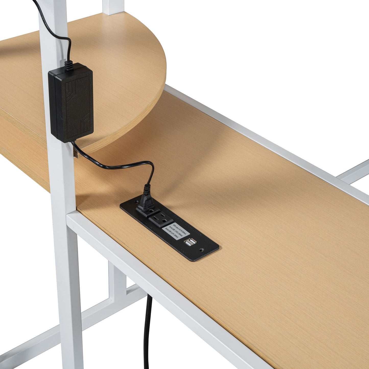 Loft Bed With Desk, Shelves, Power Outlet, LED Light And Wardrobe - The Sleep Loft - Online Mattress Showroom NYC