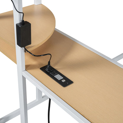 Loft Bed With Desk, Shelves, Power Outlet, LED Light And Wardrobe - The Sleep Loft - Online Mattress Showroom NYC