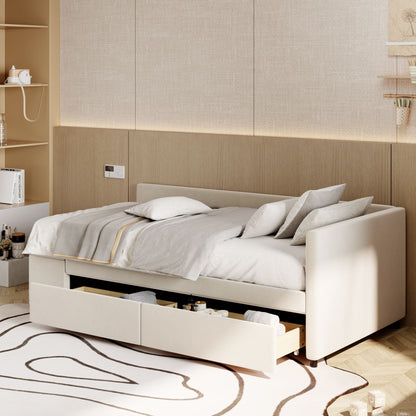 L Shaped Upholstered Platform Bed With Storage And Drawers - The Sleep Loft - Online Mattress Showroom NYC