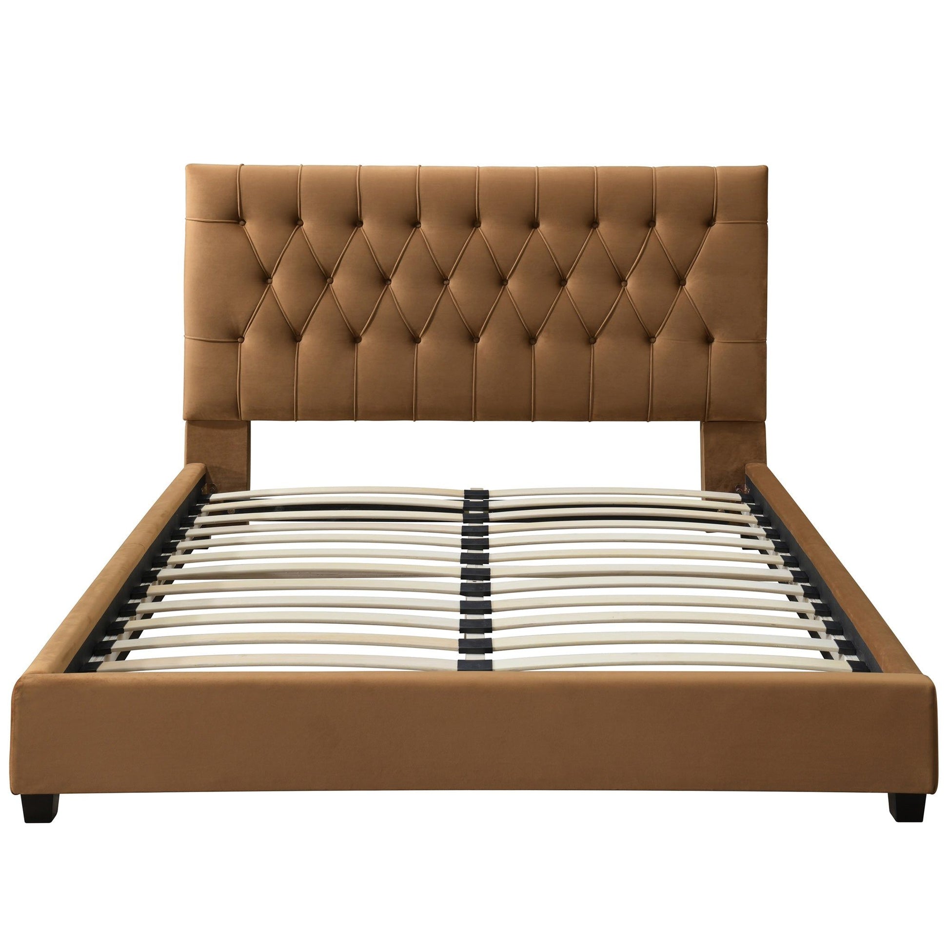 Donald - Mid-Century Modern Upholstered Platform Bed - The Sleep Loft - Online Mattress Showroom NYC