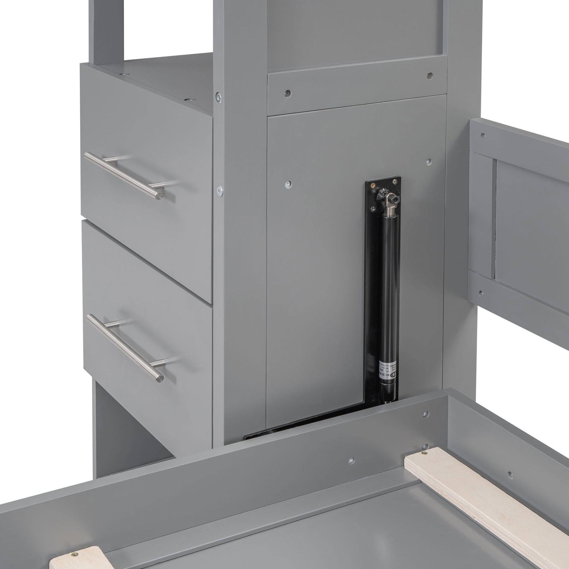 Murphy Wall Bed With Shelves, Drawers And LED Lights - The Sleep Loft - Online Mattress Showroom NYC