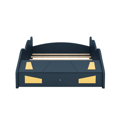 Race Car Shaped Platform Bed With Wheels And Storage - The Sleep Loft - Online Mattress Showroom NYC