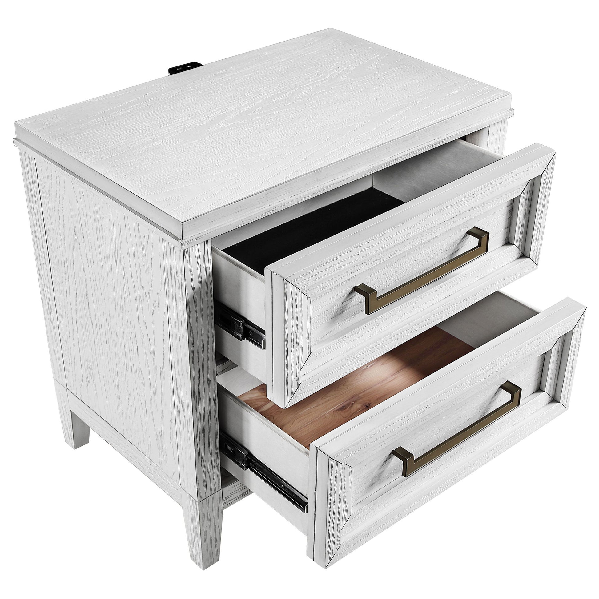 Avril - 2 Drawer Nightstand - White - The Sleep Loft - Online Mattress Showroom NYC