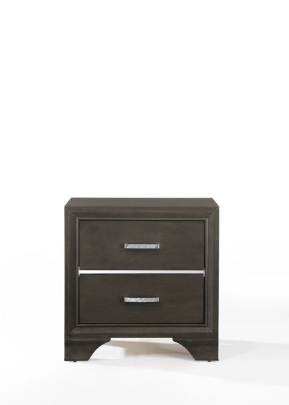 Carine II - Nightstand - Gray - The Sleep Loft - Online Mattress Showroom NYC