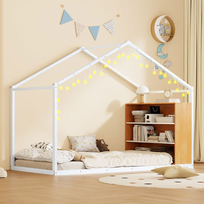 Bed House Frame With Shelves And Lights - The Sleep Loft - Online Mattress Showroom NYC