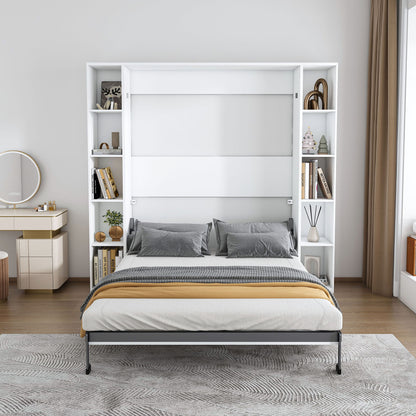 Queen Murphy Bed With Storage Cabinet - White - The Sleep Loft - Online Mattress Showroom NYC