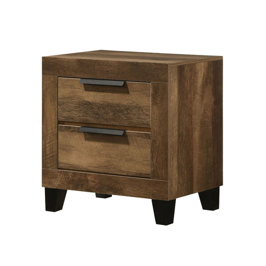 Morales - Rustic Nightstand - Oak - The Sleep Loft - Online Mattress Showroom NYC