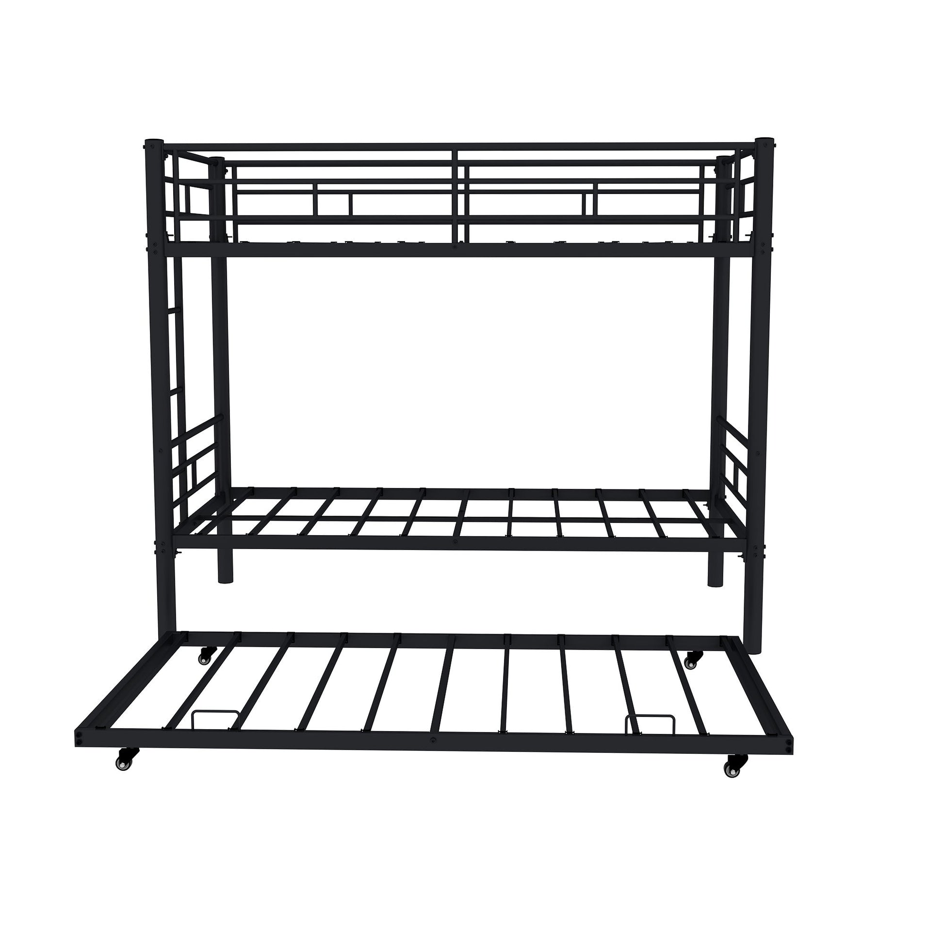 Metal Bunk Bed For Kids, Convertible Bedframe With Ladders & Guardrail - The Sleep Loft - Online Mattress Showroom NYC