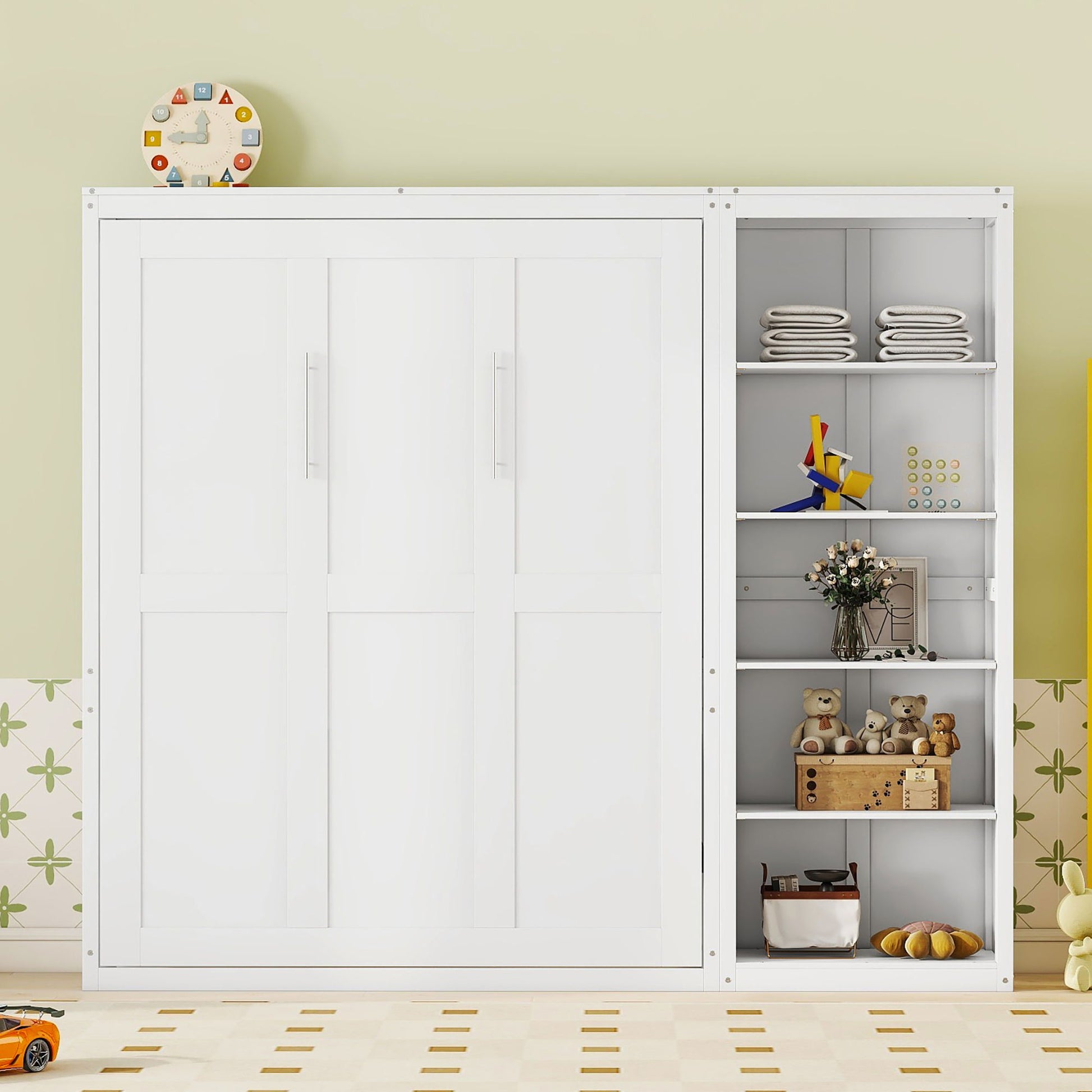 Murphy Wall Bed With Shelves - The Sleep Loft - Online Mattress Showroom NYC