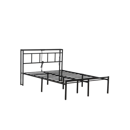 Bed Frame With Storage Headboard With USB C, Type C And LED Light - The Sleep Loft - Online Mattress Showroom NYC