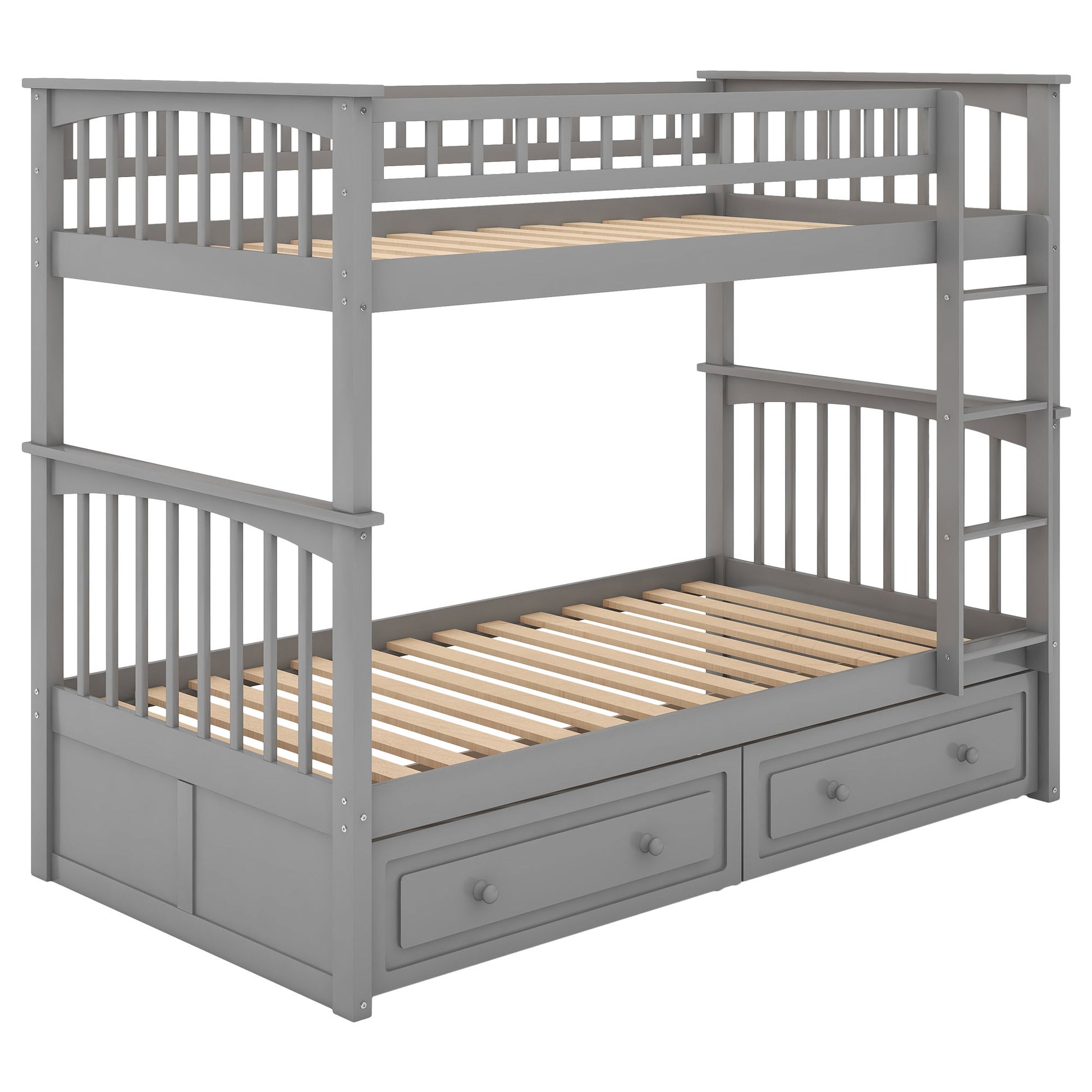 Twin Over Twin Bunk Bed With Drawers, Convertible Beds - The Sleep Loft - Online Mattress Showroom NYC