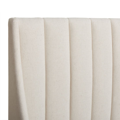 Aspen - King Vertical Tufted Headboard Platform Bed Set - Light Beige - The Sleep Loft - Online Mattress Showroom NYC