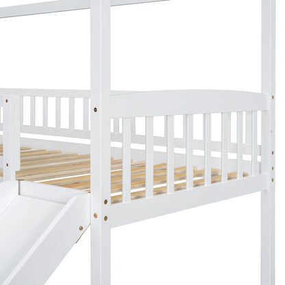 House Bunk Bed With Slide - The Sleep Loft - Online Mattress Showroom NYC