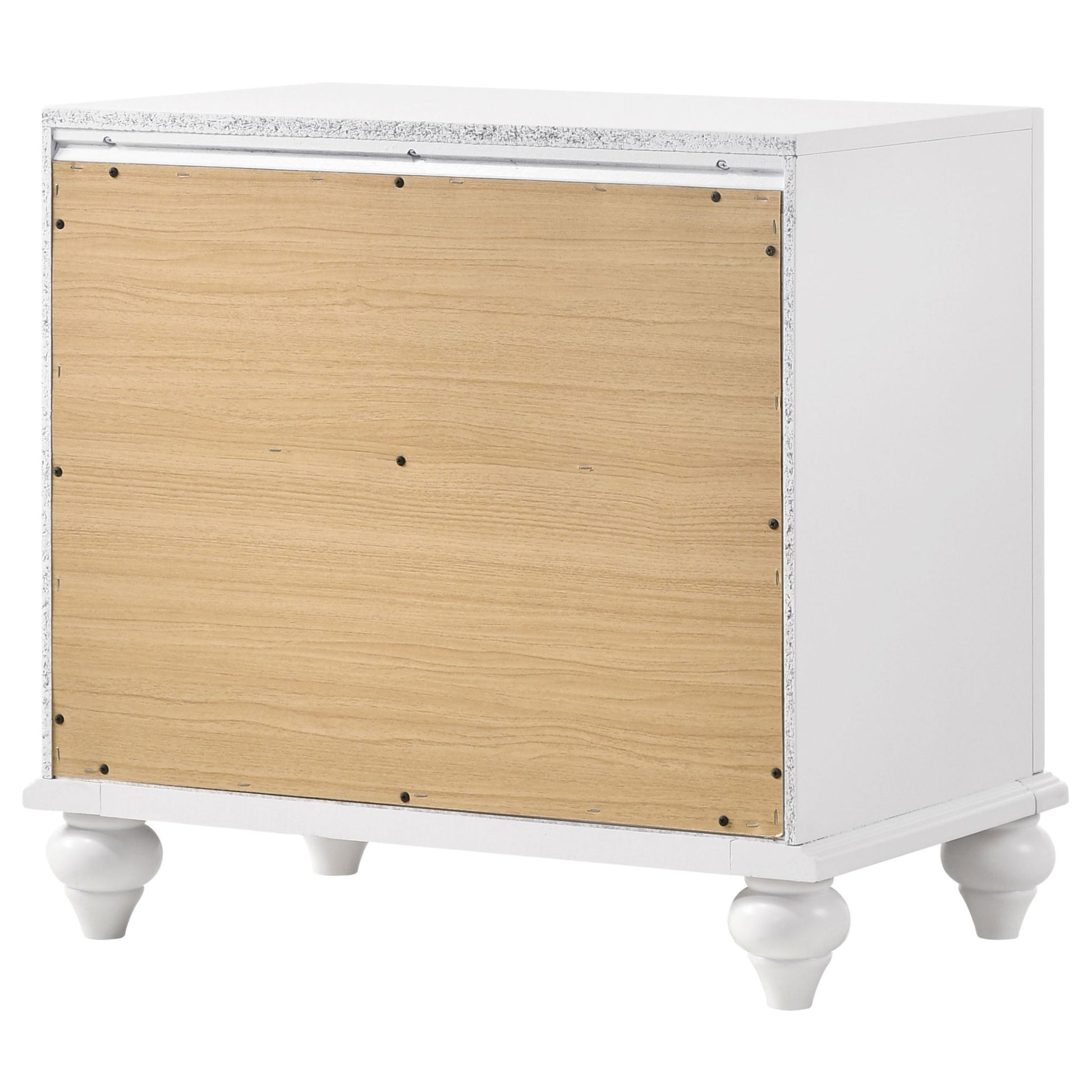 Barzini - 2 Drawer Nightstand Storage - White - The Sleep Loft - Online Mattress Showroom NYC