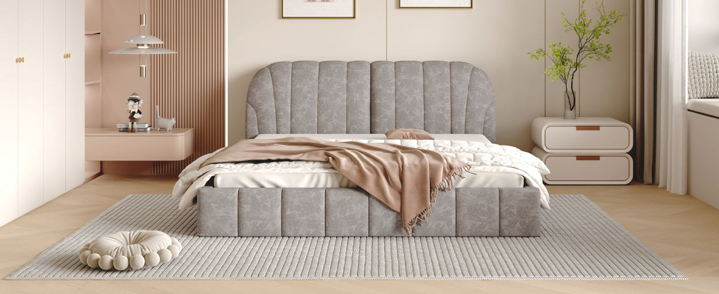 Elegant Design Upholstered Platform Bed - The Sleep Loft - Online Mattress Showroom NYC