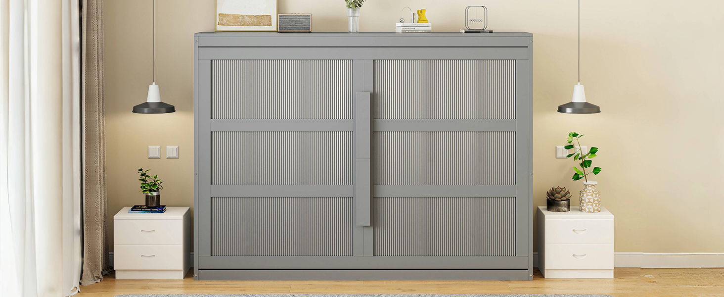 Murphy Wall Bed Modern Design With LED Lights - The Sleep Loft - Online Mattress Showroom NYC