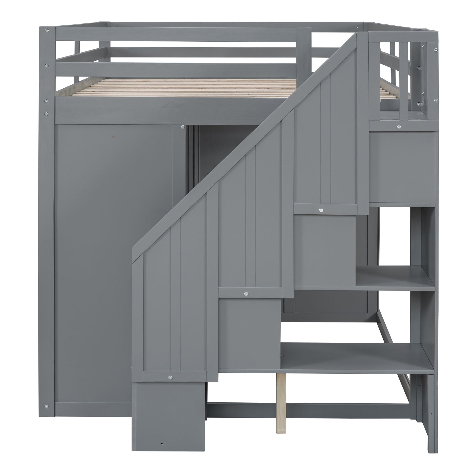 Loft Bed With Built In Wardrobes, Cabinets And Drawers - The Sleep Loft - Online Mattress Showroom NYC