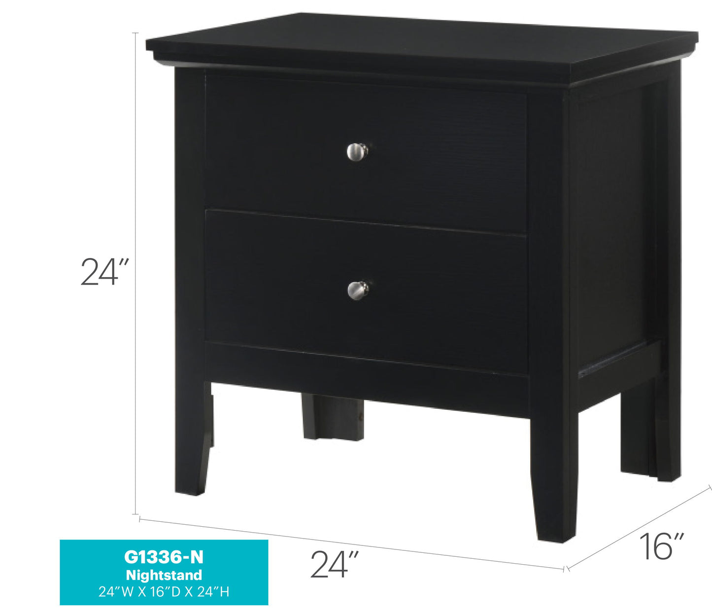 English Dovetailed Drawers Nightstand - The Sleep Loft - Online Mattress Showroom NYC