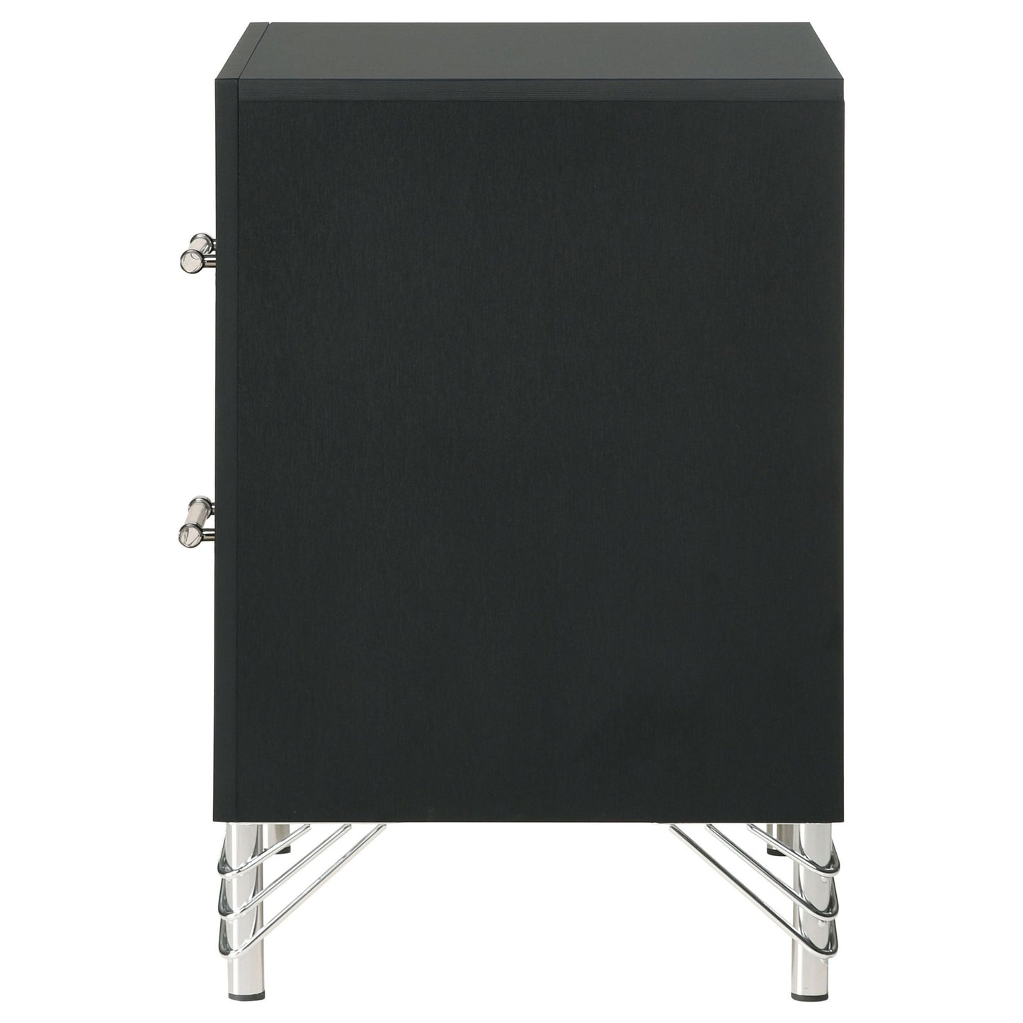 Malcolm - 2 Drawer Nightstand - Black - The Sleep Loft - Online Mattress Showroom NYC
