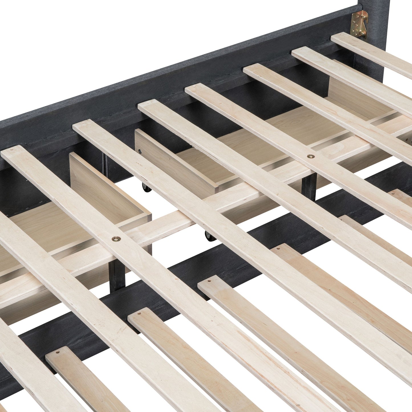 Upholstered Platform Bed With Drawers, Classic Headboard Design - The Sleep Loft - Online Mattress Showroom NYC