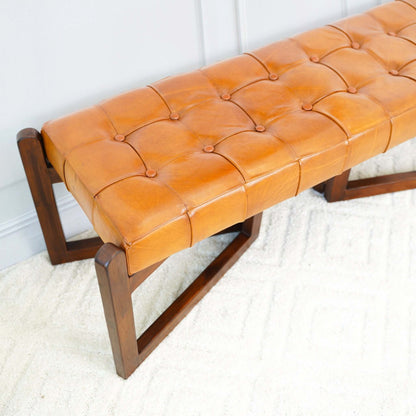 Riley - Bench - Brown / Rustic / Tan - The Sleep Loft - Online Mattress Showroom NYC