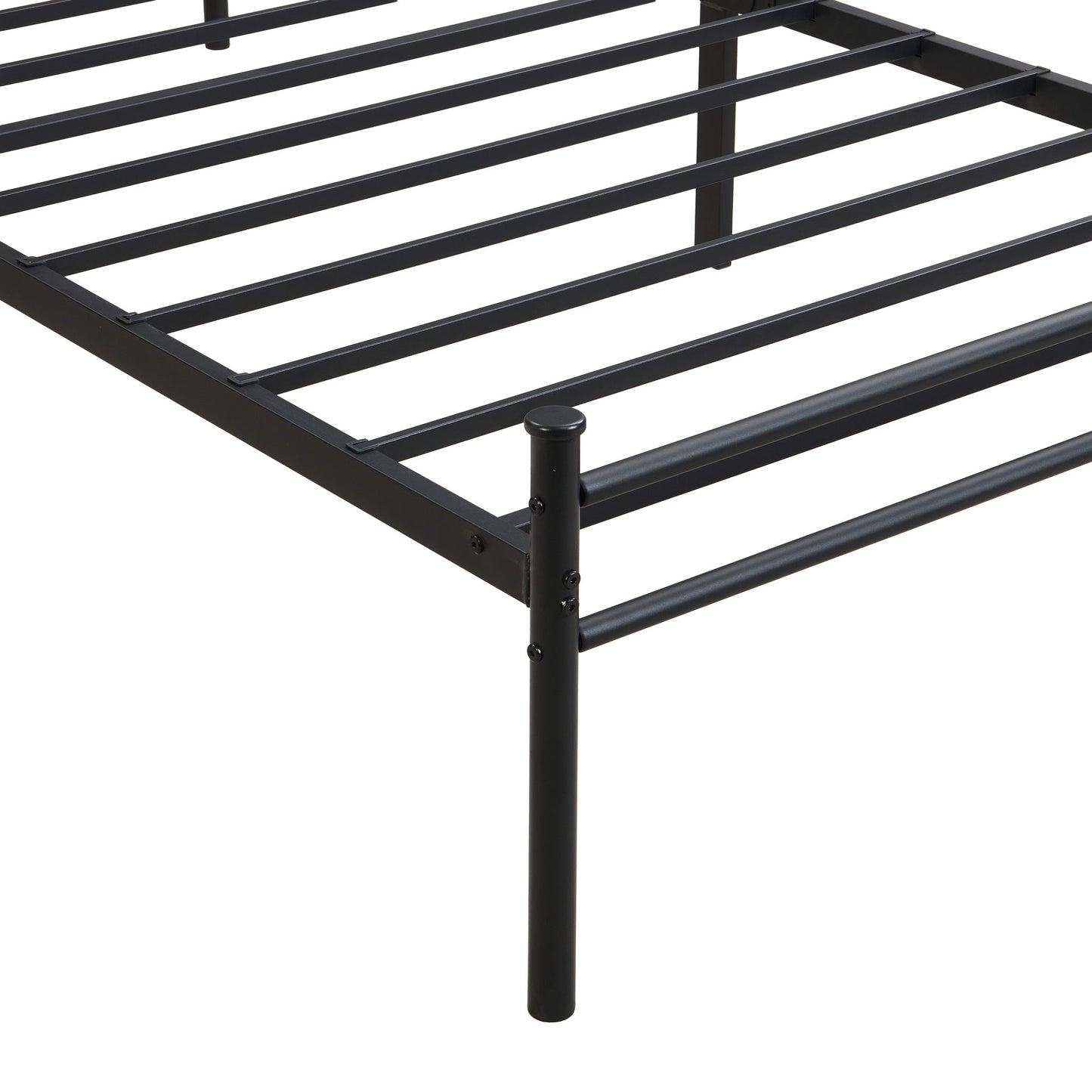 ModerMetal Bedframe With Wood Panel Headboard - The Sleep Loft - Online Mattress Showroom NYC