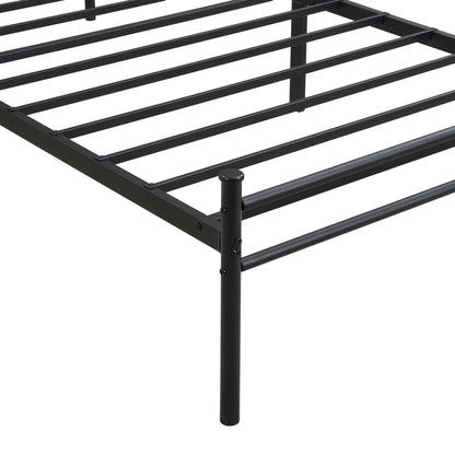 ModerMetal Bedframe With Wood Panel Headboard - The Sleep Loft - Online Mattress Showroom NYC