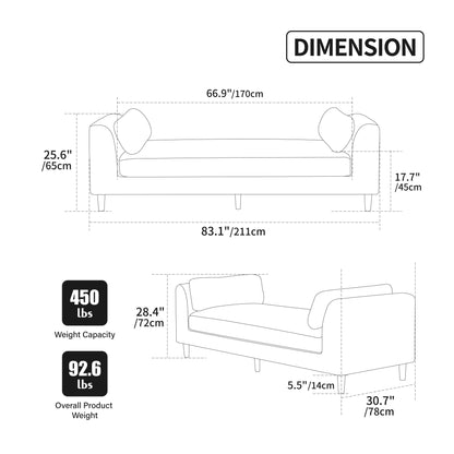 Modern Upholstered End Of Bed Bench With Armrests - The Sleep Loft - Online Mattress Showroom NYC