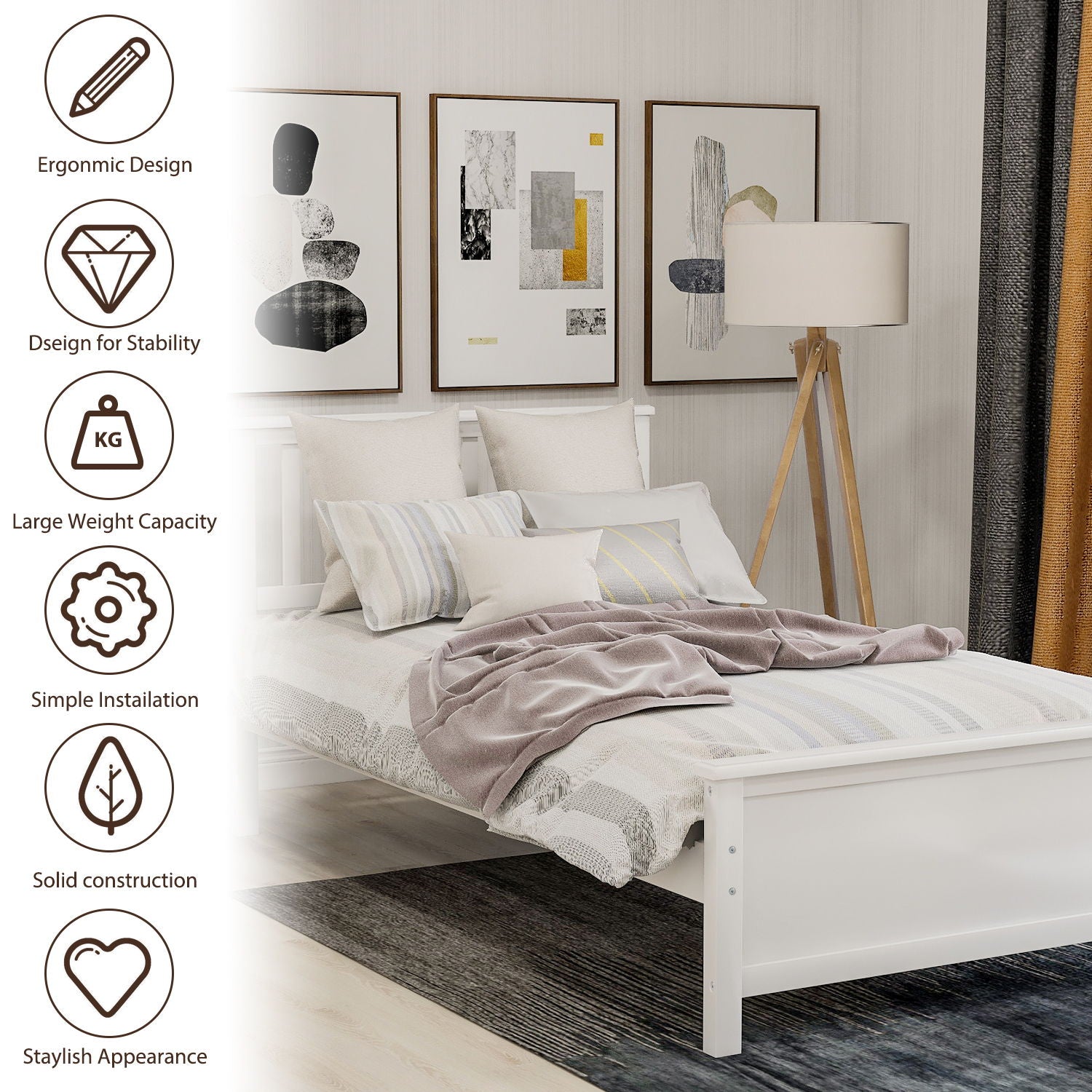 Platform Bed With Headboard, Footboard And Wood Slat Support - The Sleep Loft - Online Mattress Showroom NYC