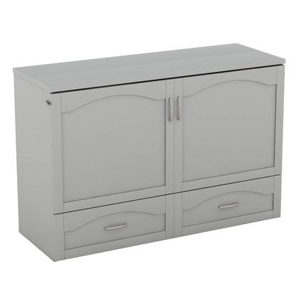 Murphy Wall Bed With Drawer And A Set Of Sockets & USB Ports, Pulley Structure Design - The Sleep Loft - Online Mattress Showroom NYC