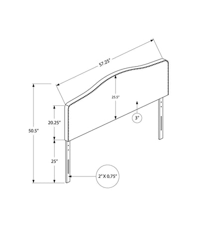 Full Size, Bed Headboard Only Upholstered, Transitional - Gray - The Sleep Loft - Online Mattress Showroom NYC