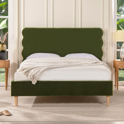 Stockholm - Modern Wavy Headboard Platform Bed - The Sleep Loft - Online Mattress Showroom NYC