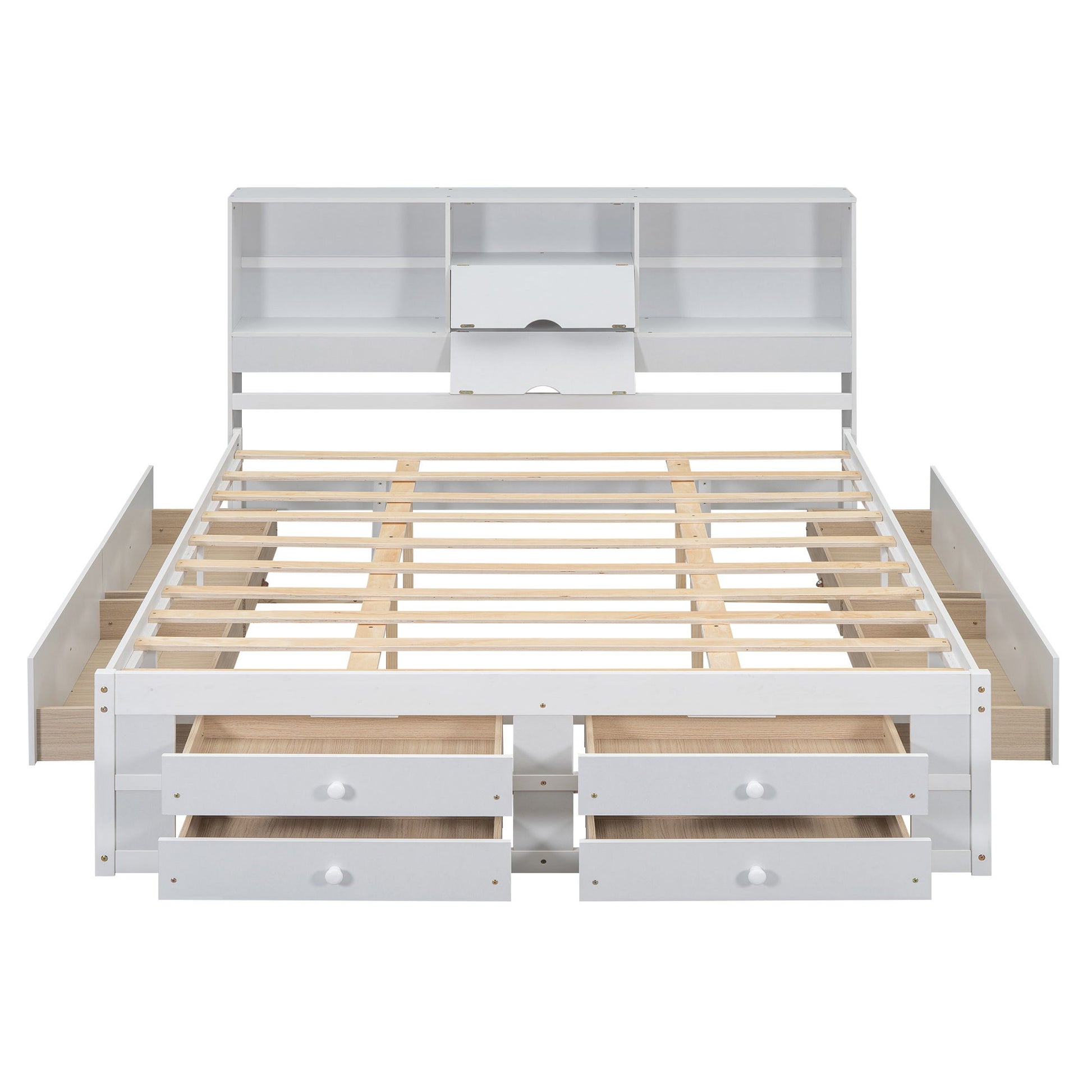 Platform Bed With Storage Headboard And 8 Drawers - The Sleep Loft - Online Mattress Showroom NYC