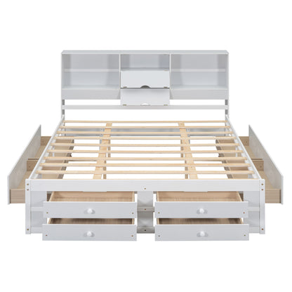 Platform Bed With Storage Headboard And 8 Drawers - The Sleep Loft - Online Mattress Showroom NYC
