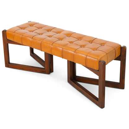 Riley - Bench - Brown / Rustic / Tan - The Sleep Loft - Online Mattress Showroom NYC