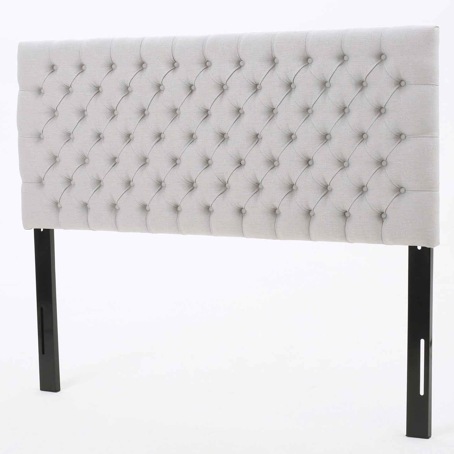Queen Size Headboard With Button Tufting - Light Gray - The Sleep Loft - Online Mattress Showroom NYC