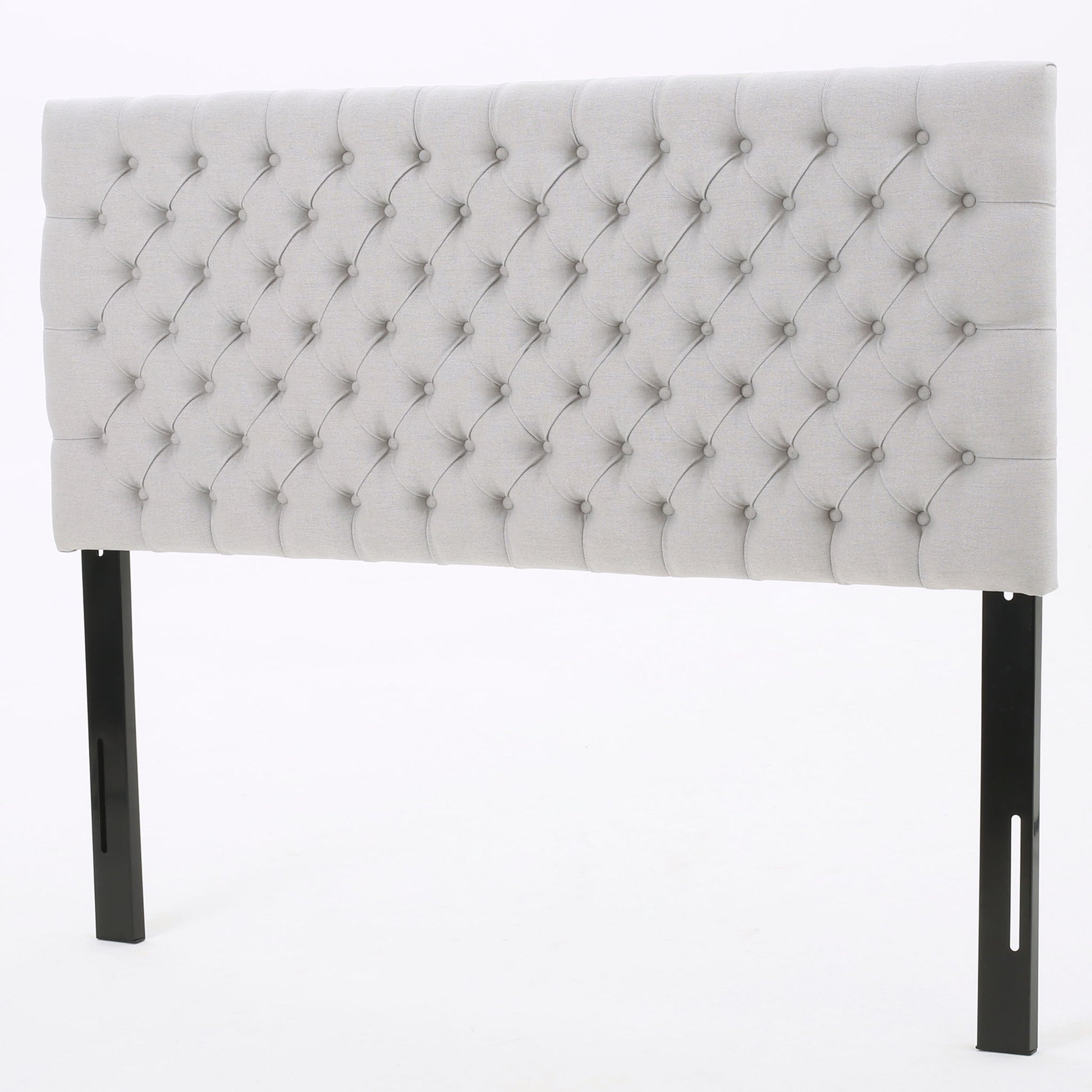 Queen Size Headboard With Button Tufting - Light Gray - The Sleep Loft - Online Mattress Showroom NYC