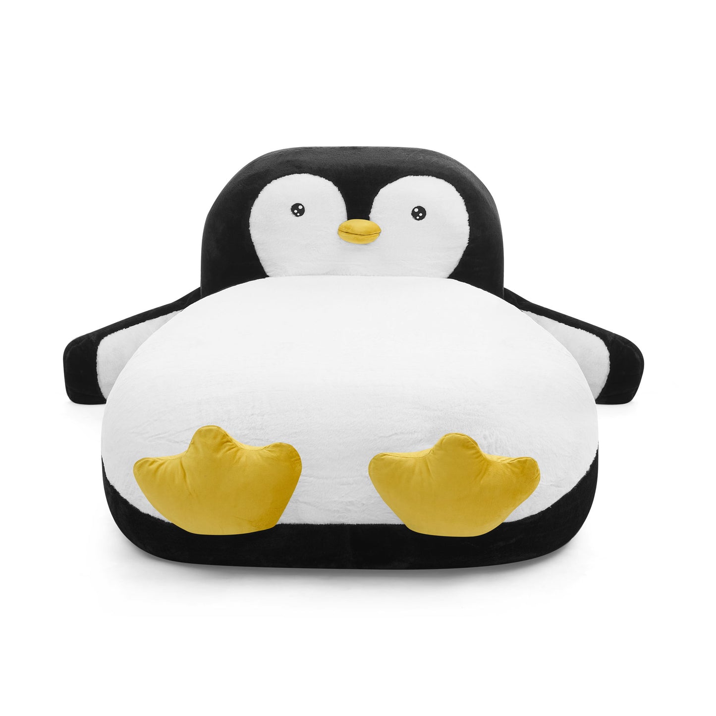 Twin Size Penguin Shaped Bed, Lounger Chair For Kids Bedroom - White / Black - The Sleep Loft - Online Mattress Showroom NYC