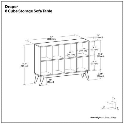 Draper - Handcrafted Low Bookcase - The Sleep Loft - Online Mattress Showroom NYC
