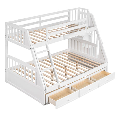 Bunk Bed With Drawers, Ladder And Storage Staircase - The Sleep Loft - Online Mattress Showroom NYC