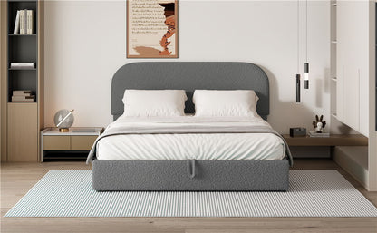 Upholstered Platform Bed With Hydraulic Storage System - The Sleep Loft - Online Mattress Showroom NYC