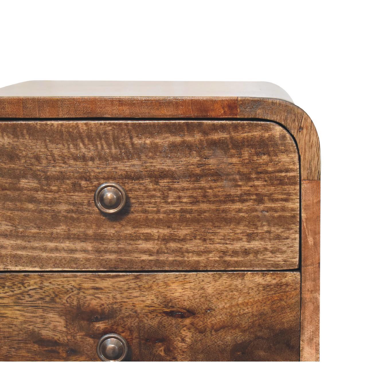 Curved Nightstand - The Sleep Loft - Online Mattress Showroom NYC