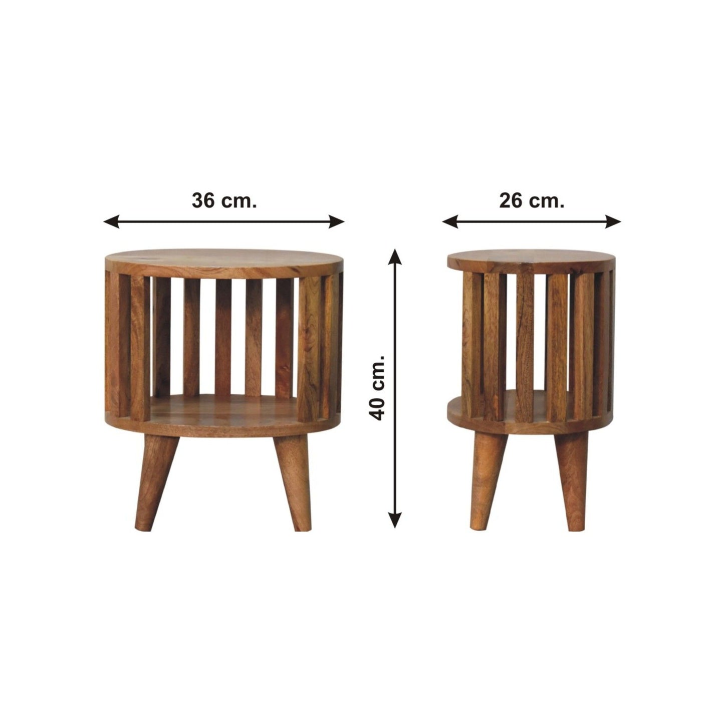 Ariella - Single Shelf Nightstand - Oak - The Sleep Loft - Online Mattress Showroom NYC