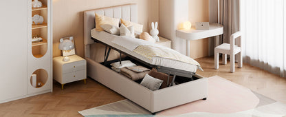 Upholstered Platform Bed With A Hydraulic Storage System - The Sleep Loft - Online Mattress Showroom NYC