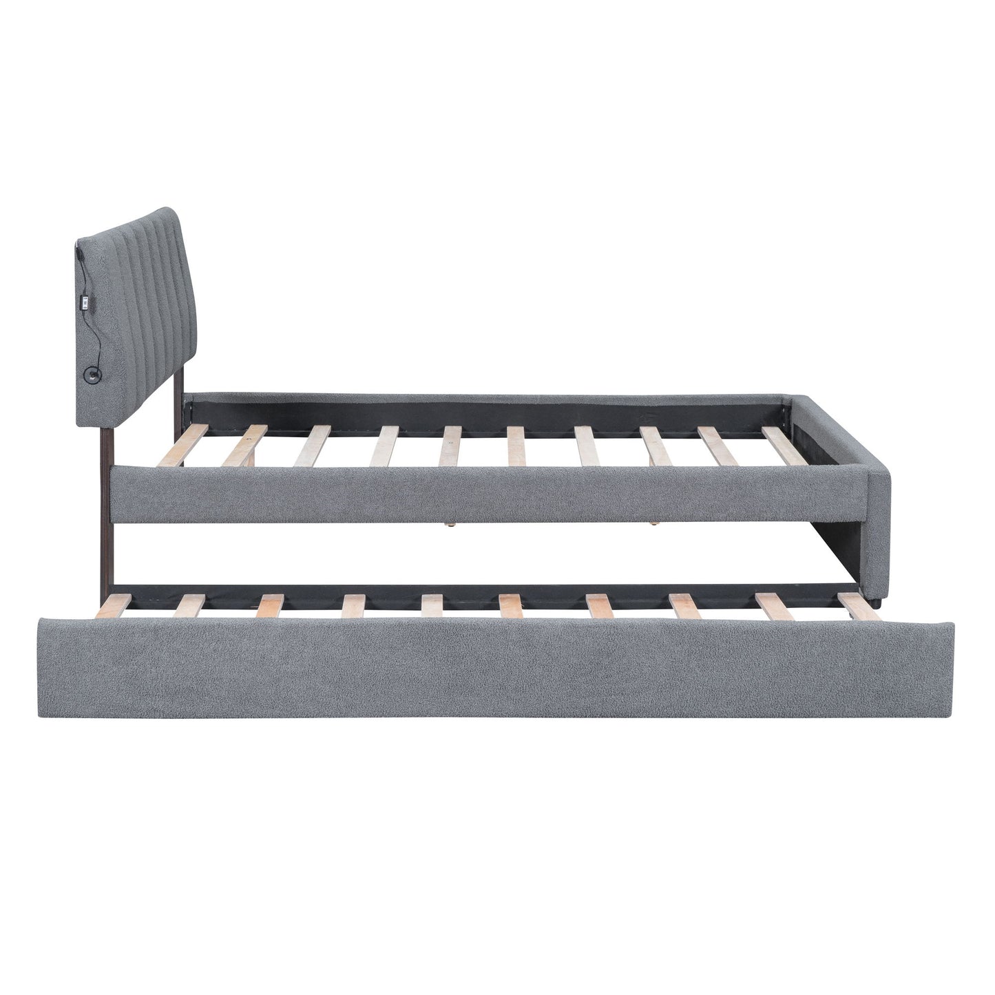 Upholstered Platform Bed With Trundle - The Sleep Loft - Online Mattress Showroom NYC