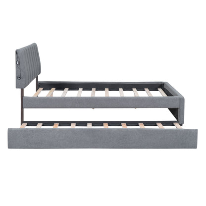 Upholstered Platform Bed With Trundle - The Sleep Loft - Online Mattress Showroom NYC