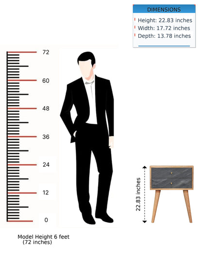 Slade - Bedside Table - Stone Gray - The Sleep Loft - Online Mattress Showroom NYC