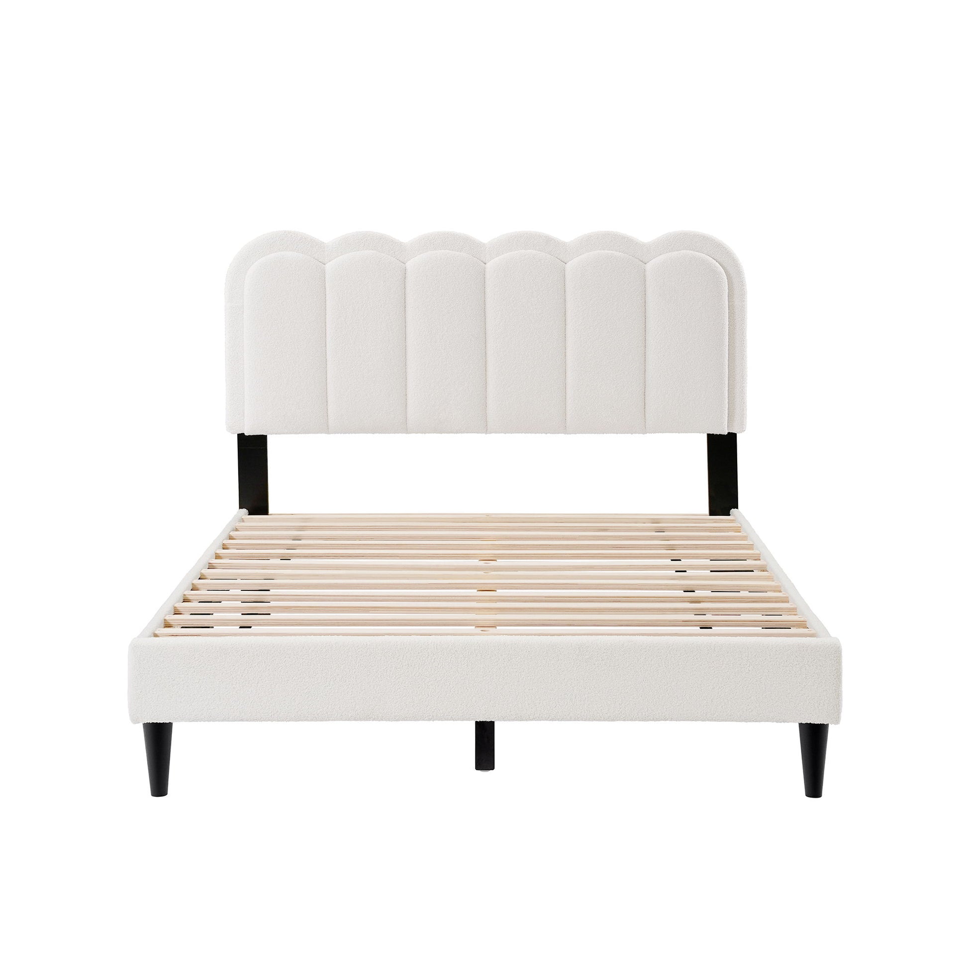 Lambswool Petal Headboard Bed Frame - The Sleep Loft - Online Mattress Showroom NYC